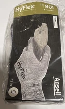 Ansell 11-801 Hyflex Foam Nitrile Palm Coated WORK GLOVES  Large - 9 - 12 Pairs