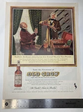 VINTAGE Print Ad Old Crow Bourbon Whiskey ~ Chef Boyardee Ravioli 10x13”