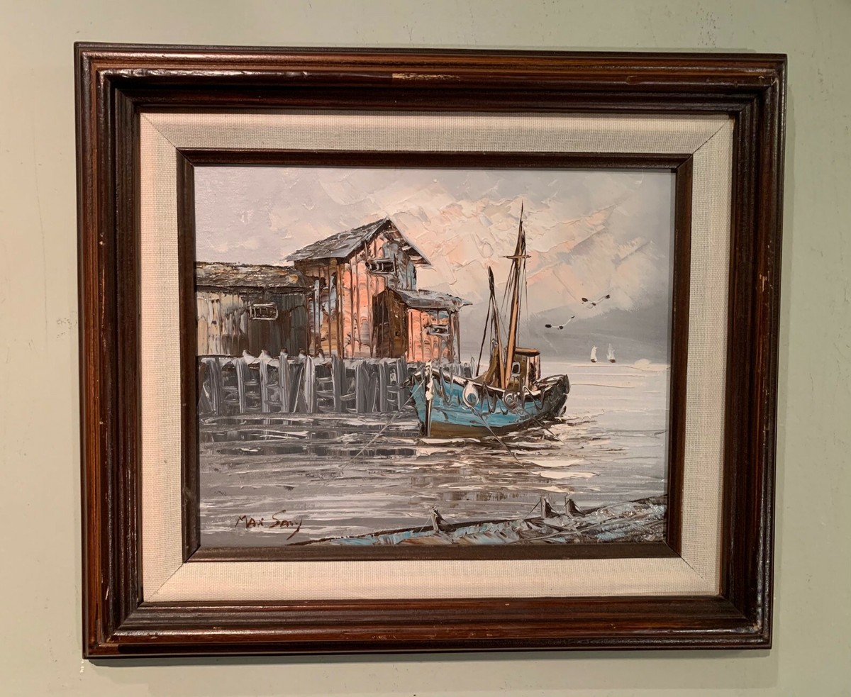 Max Savy Original Signed Panting Highly Listed Smaller Size 13 x