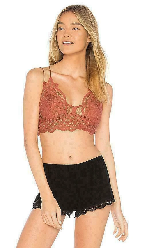 Blusa cropped Free People Fp One Adella Bralette renda cruzada nova grande G - Imagem 3 de 4