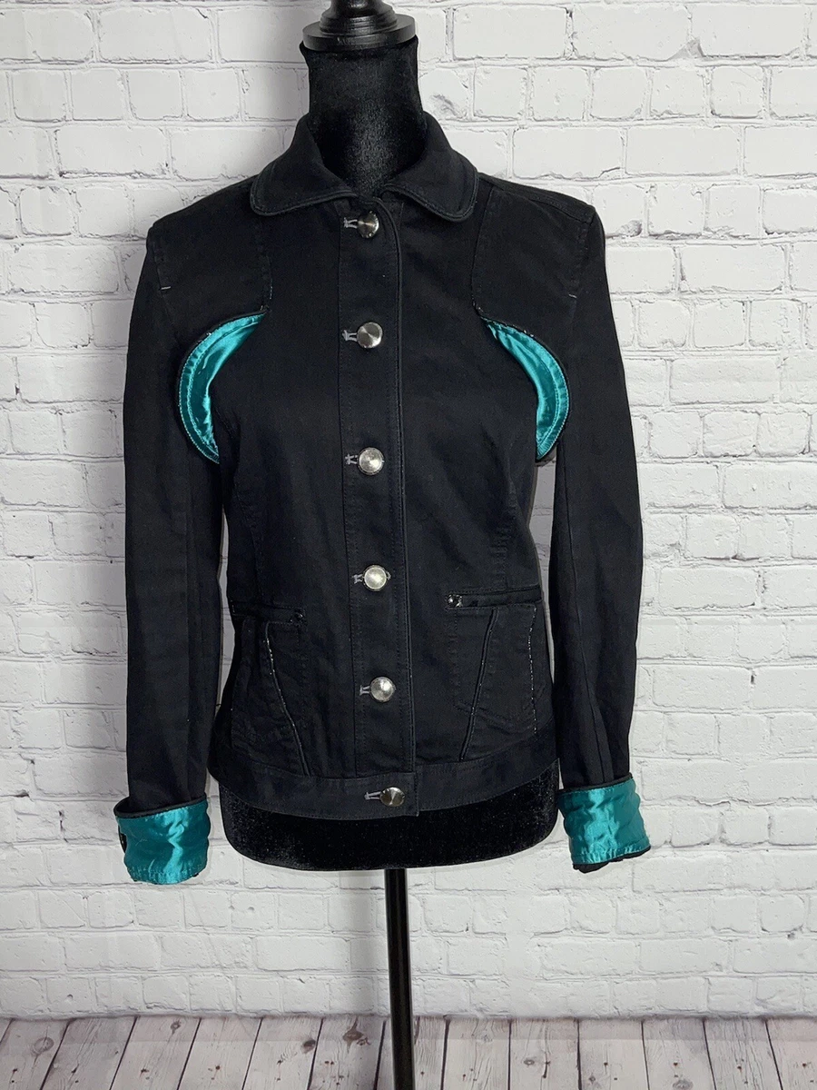 H and m top black denim jacket