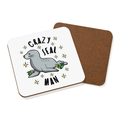 Crazy Seal Mann Sterne Untersetzer Getränke Matte - Lustiges Tier