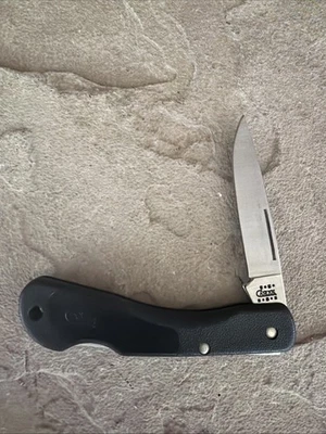 Case XX 059L SS Pocket Knife Lockback Plain Edge Blade Black - Image 1 of 2