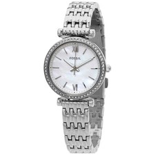 Fossil Ladies Carlie Mini Quartz Crystal Mother of Pearl Watch - ES4647 NEW