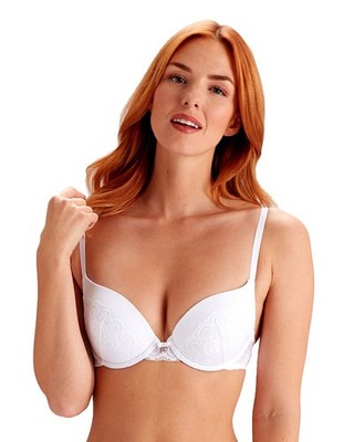 Pretty Polly Natasha Padded Plunge Bra Underwired Ladies Lace Lingerie