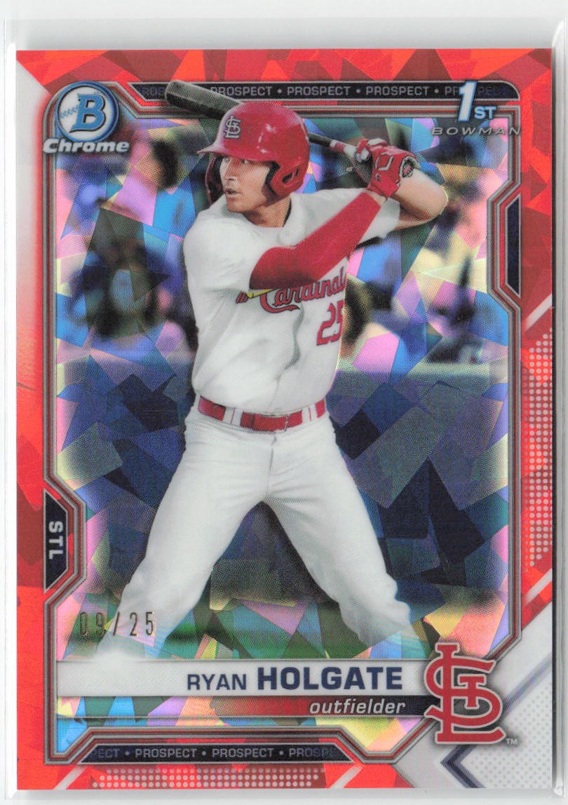 Ryan Holgate 2021 Bowman Draft Sapphire Orange #/25 #BDC-148 St. Louis Cardinals