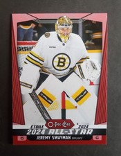 Jeremy Swayman Red Border All-Star SP 2024-25 O-Pee-Chee Hockey #72 Mint