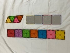 Magna-Tiles, Stardust Tiles Set, Complete 15 Piece Set, Ages 3+, Used, No Box.