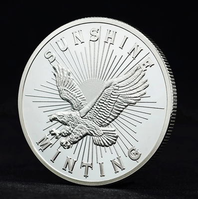 #ad 1 Troy Oz Silver Round Sunshine Mint Eagle $29.91