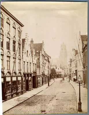 Belgique, Bruges-la-Morte  Vintage albumen print.  Tirage albuminé  21x27 