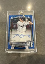 2025 Bowman Draft - Chrome Prospect Autographs Taitn Gray #CPA-TG Blue Wave...