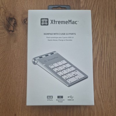 XtremeMac Keypad HUB 3x USB-A 3.0 Ports silber