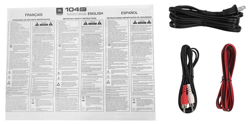 JBL 104SET-BT Pair Compact Powered Active Studio Reference Monitors Bluetooth - Image 4 of 4