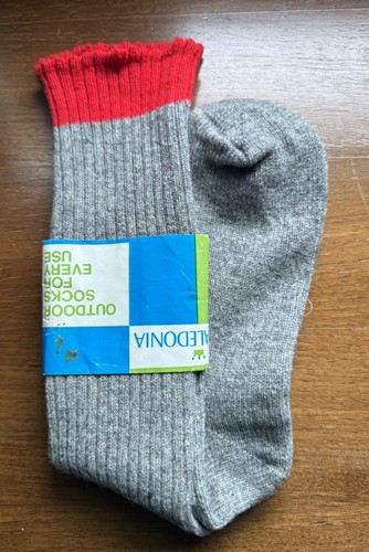 Deadstock Vintage 80s Wool Blend Thermal Boot Socks USA Mens 10-13