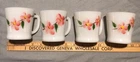 Anchor Hockey Fire King Peach Blossom Mug Cup Set Of 4 Vintage flower