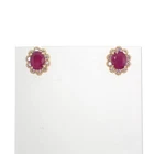 [Used] K18YG/Ruby/Diamond/Earrings/j206-1