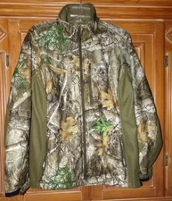 LINCOLN OUTFITTERS MENS SIZE XL GREEN FULL ZIP MOCK NECK CAMO HUNTING JACKET