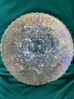 Antique 1900th NORTHWOOD “Poppy Show” White  CARNIVAL GLASS Plate  D 9.25" L@@K!