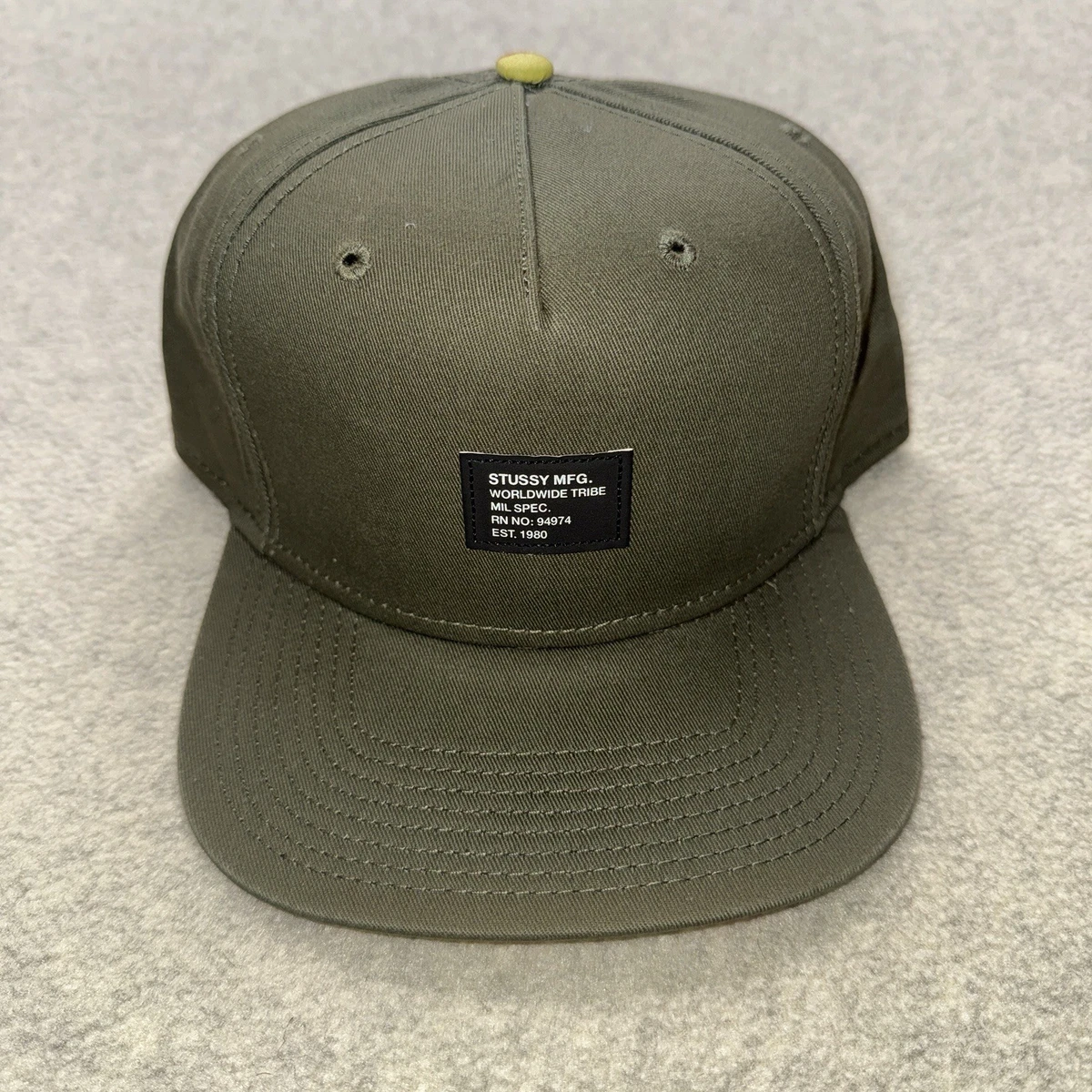 Vintage Stussy Army Cadet Hat Brown Streetwear‎ Y2K One Love Holograph Rare Stussy  main image 4