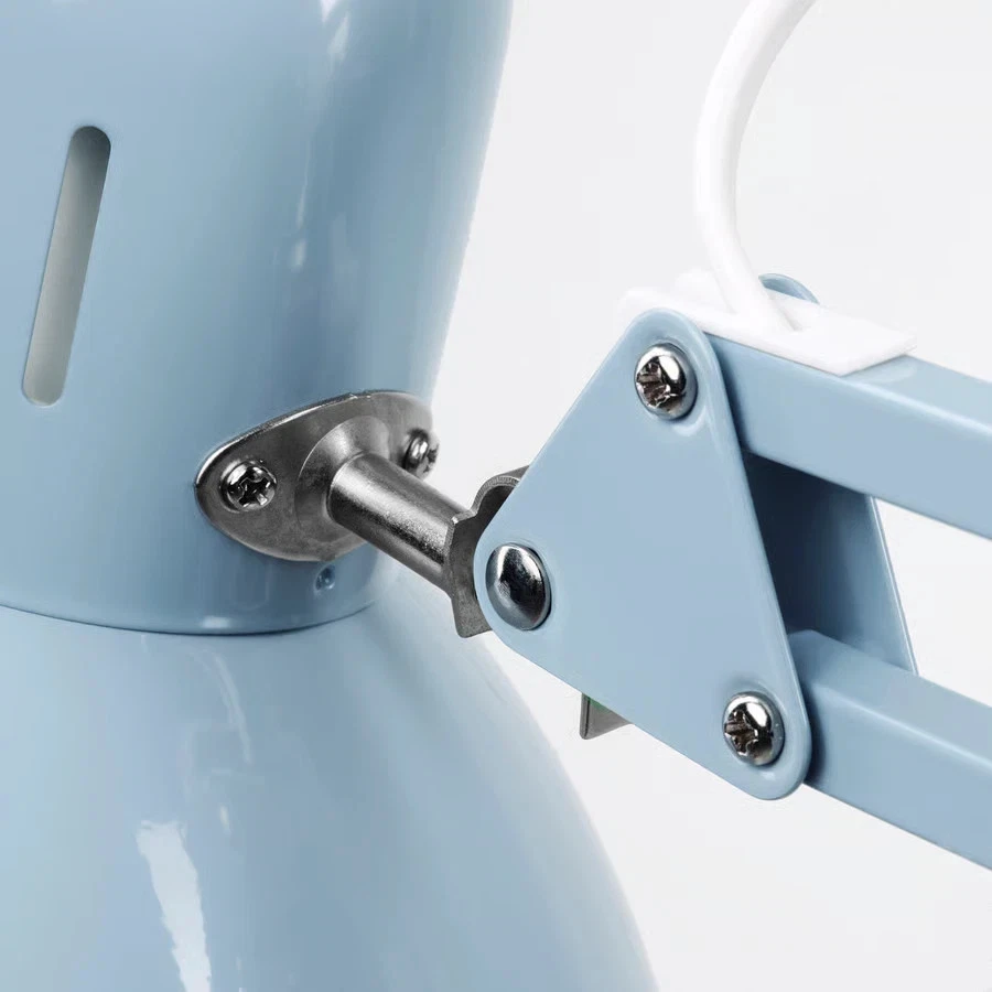 IKEA TERTIAL desk lamp light blue steel adjustable reading light