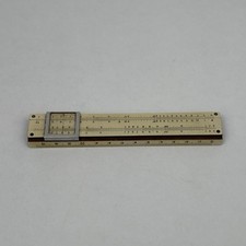 Antico Regolo Calcolatore Vintage in Legno Tavole Francesi Scienza Matematica