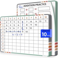 SCRIBBLEDO Addition Math Practice 9  x12  Small White Board Dry Erase