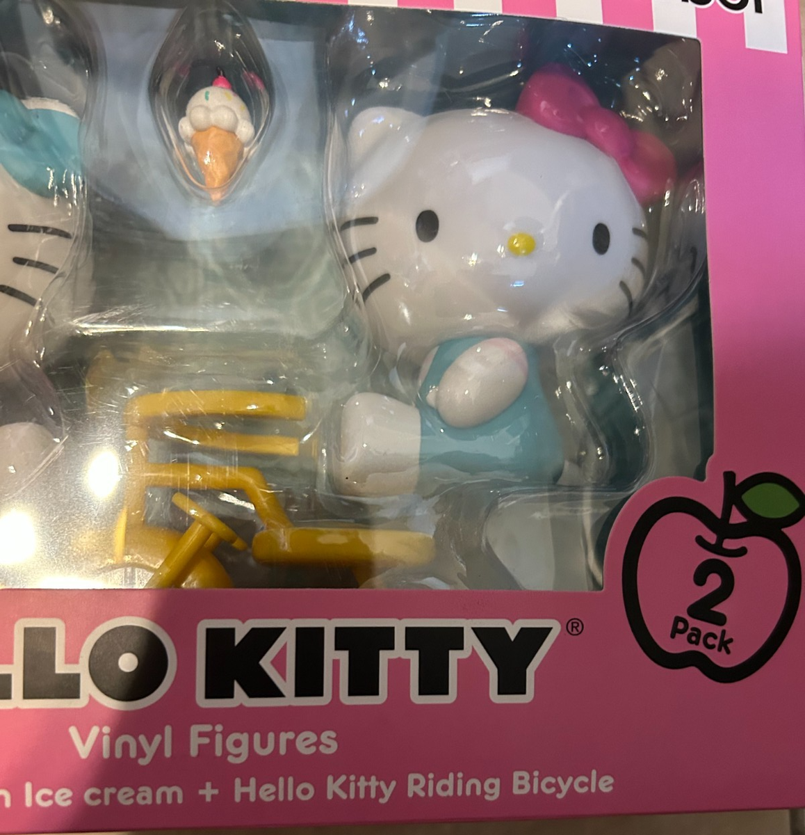 Kidrobot HELLO KITTY w/ Ice Cream+Riding Bicycle Vinyl Figures 2