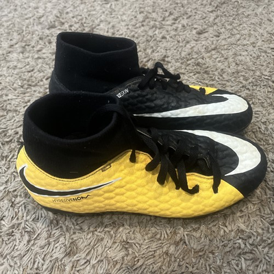 #ad #ad NIKE JR HYPERVENOM PHELON III DF FG BOY 917772 801 LASER VOLT SIZE 4.5Y EUC $29.99