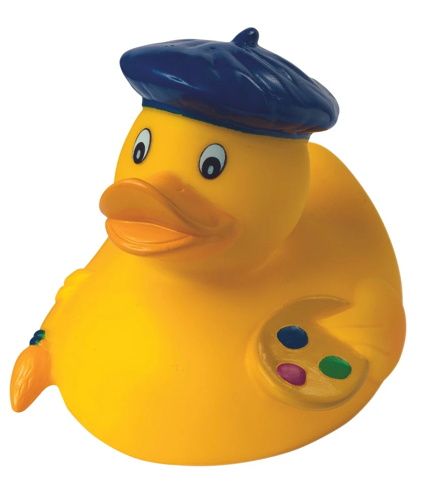 MBW Künstler - Hobbyente - Berufsente - Quietscheente - Badeente - ca. 8 cm gross