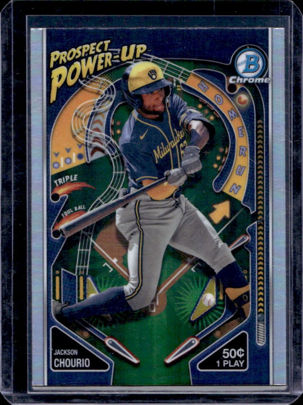 2024 Bowman Jackson Chourio Prospect Power Up Rookie RC #PP-6 Brewers