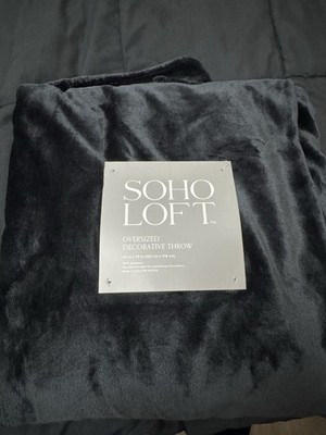 SOHO Loft Oversized Throw Blanket Black