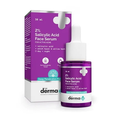 The Derma Co 2 % d'acide salicylique sérum visage | soin des pores et exfolia... - Photo 1/4