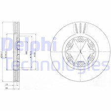 2x DELPHI Disque de frein Avant pour FORD Ranger Mk2 (ET) 256mm BG3559