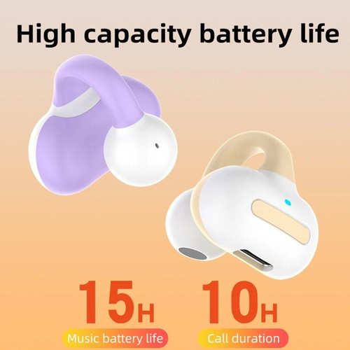Audifonos Ear Clip Bluetooth 5.3 Inalambricos Auriculares Sport Conductores Oseo - Picture 2 of 20