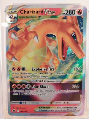 pokemon tcg crown zenith 019 159 charizard vstar card - 019/159 Full Art Ultra Rare Ultra Rare Card Type Pokemon TCG - Charizard Vstar