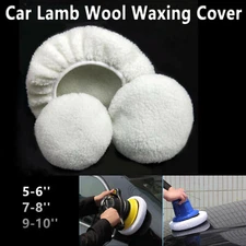 Car Polisher Wax Polishing Bonnet Buffer Pads Lambs Wool Cover 5-6/7-8/9-10''