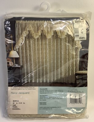 S Lichtenberg Floral Jacquard Lace Panel  40  x 81  Marcia Vintage New Old Stock