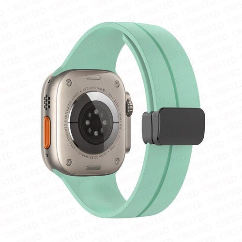 Magnetic Silicone Band For Apple Watch Ultra 2 10 9 8 7 46/45/49MM Wrist Strap - Picture 35 of 36