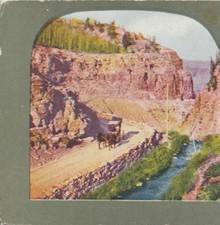 COLOR PHOTO OF HORSE   CARRIAGE ON GOLDEN GATE CANYON - COLORADO