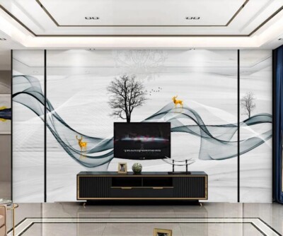 3D Branch Marble ZHUA17798 Wallpaper Wall Murals Removable Self-adhesive Ann 24