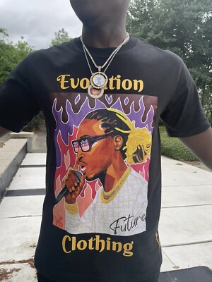 Futuristic Future x Evolution Clothing graphic t shirt