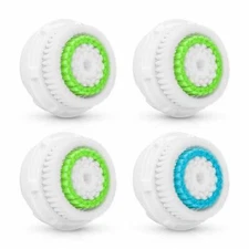 4 Pack Facial Cleansing Brush Head Replacement Compatible For Clogged Pores