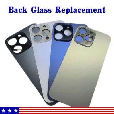 Back Glass Rear Cover Big Hole+ Logo Replacement For iPhone 13/Mini/ Pro/Pro Max