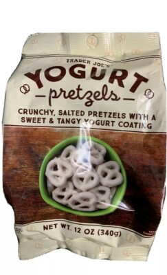 NEW TRADER JOE'S EXCLUSIVE YOGURT COVERED PRETZELS CRUNCHY SALTED  12 OZ Each 