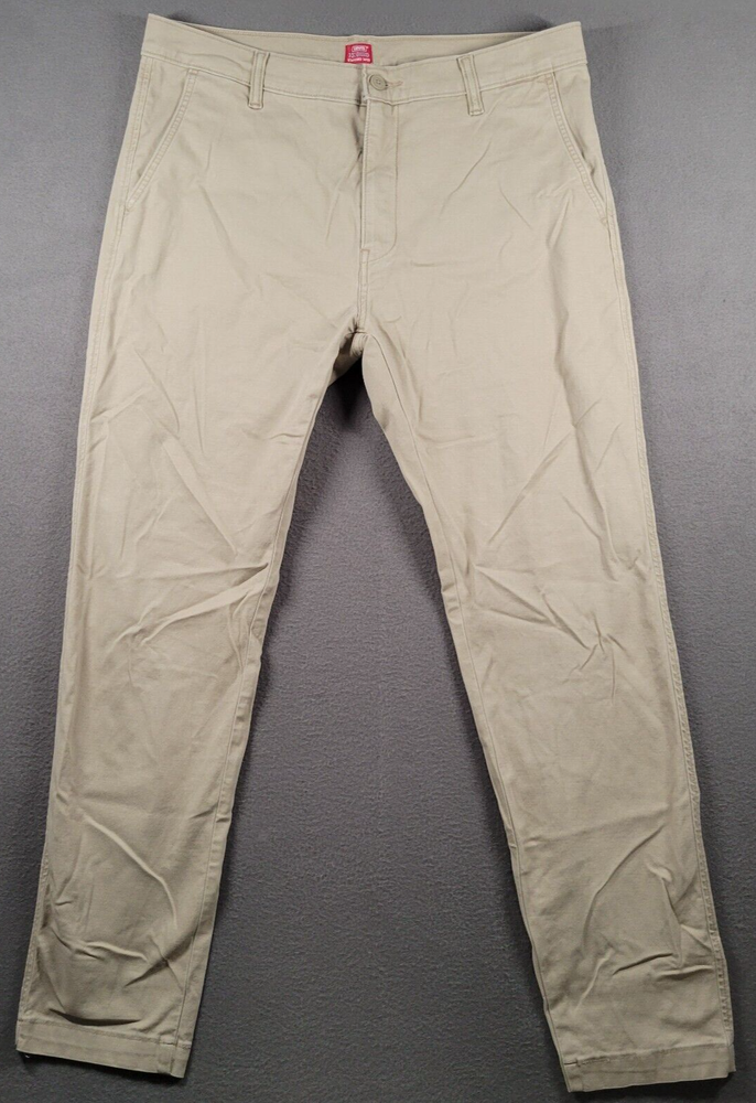 Levi's Pants Mens Size 34x32 Khaki Brown XX Chino Standard Taper Stretch