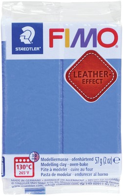 Staedtler Fimo Leather Effect Polymer Clay 2oz-Indigo Blue