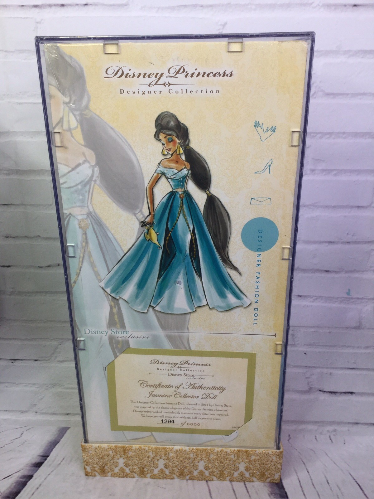Кукла Disney Store Aladdin Jasmine Designer Doll 1 Of 6000 Limited Edition LE 2011 — фото 6