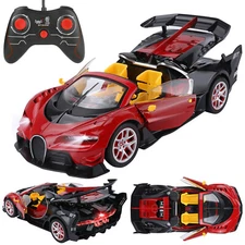 1:14 Electric Kids RC Remote Control Convertible Car Toy Racing Vehicle w/ Light