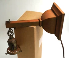 Mission Style Vintage Brass Sconce, Arts and Crafts Square Style Wall Sconce