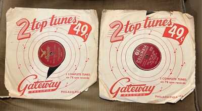 two, 78RPM pop records, sold by Gateway Records, Philadelphia, Autry, Willing